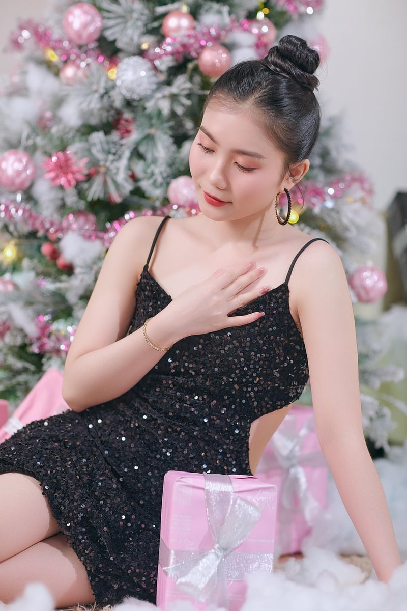 Woman practicing controlled breathing
